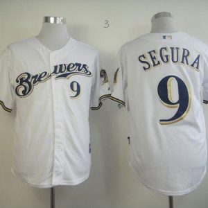 Brewers #9 Jean Segura White Cool Base Stitched Jersey