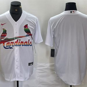 St. Louis Cardinals Blank White Cool Base Stitched Jersey