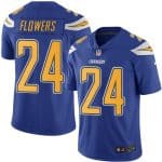 Chargers #24 Brandon Flowers Electric Blue Stitched Limited Rush Nike Jersey