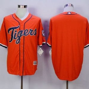 Tigers Blank Orange New Cool Base Stitched Jersey