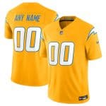 Los Angeles Chargers Custom Gold 2025 F.U.S.E. Alternate Vapor Limited Stitched Jersey