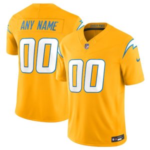 Los Angeles Chargers Custom Gold 2025 F.U.S.E. Alternate Vapor Limited Stitched Jersey