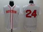 Red Sox #24 David Price White Flexbase Authentic Collection Alternate Home Stitched Jersey