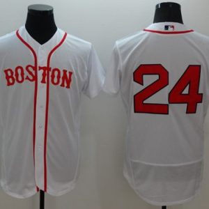 Red Sox #24 David Price White Flexbase Authentic Collection Alternate Home Stitched Jersey