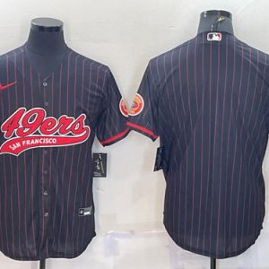 San Francisco 49ers Blank Black With Patch Cool Base Stitched Baseball Jersey