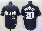 Detroit Tigers #30 Kerry Carpenter Black 'Motor Gothic Edition' Vapor Premier Limited Stitched Jersey