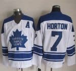 Maple Leafs #7 Tim Horton White CCM Throwback Third Stitched Jersey