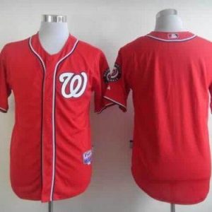 Nationals Blank Red Cool Base Stitched Jersey