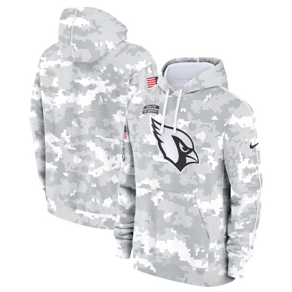 Arizona Cardinals 2024 Arctic Camo Salute To Service Club Fleece Pullover Hoodie