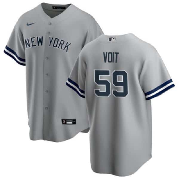 New York Yankees #59 Luke Voit Gray Cool Base Stitched Jersey