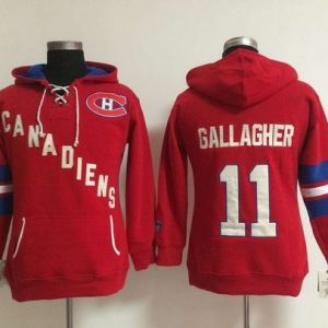 Montreal Canadiens #11 Brendan Gallagher Red Old Time Heidi NHL Hoodie