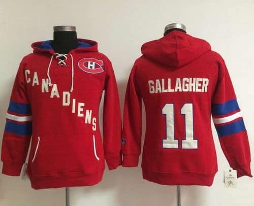 Montreal Canadiens #11 Brendan Gallagher Red Old Time Heidi NHL Hoodie