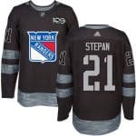 Rangers #21 Derek Stepan Black 1917-2017 100th Anniversary Stitched Jersey