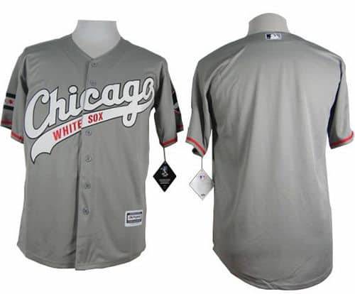 White Sox Blank Grey New Cool Base Stitched Jersey