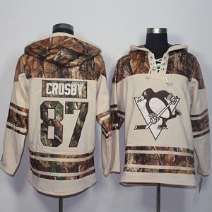 Penguins #87 Sidney Crosby Cream Camo Stitched Jersey