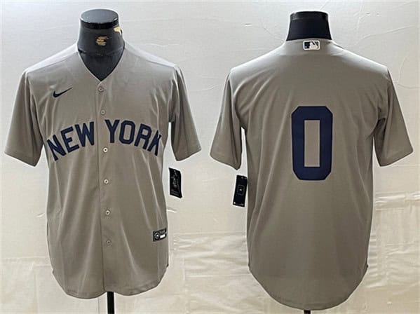 New York Yankees #0 Marcus Stroman Grey Cool Base Stitched Jersey