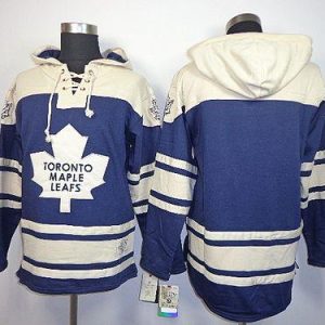 Maple Leafs Blank Blue Sawyer Hooded Sweatshirt Stitched Jersey