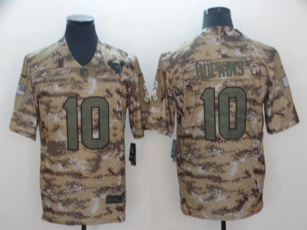 Texans #10 DeAndre Hopkins 2018 Camo Salute To Service Limited Stitched Jersey