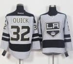Kings #32 Jonathan Quick Gray Alternate Stitched Jersey