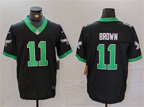 Philadelphia Eagles #11 A. J. Brown Black F.U.S.E. Vapor Untouchable Stitched Jersey
