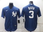 New York Yankees #3 Babe Ruth Navy Cool Base Stitched Jersey