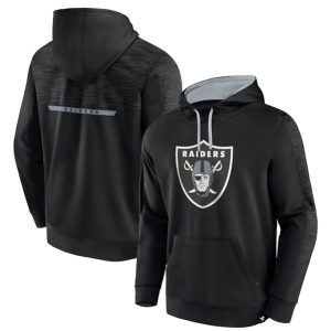 Las Vegas Raiders Black Defender Evo Pullover Hoodie