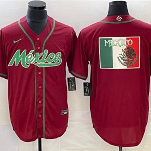 Mexico Red 2023 World Classic Team Big Logo Stitched Jersey