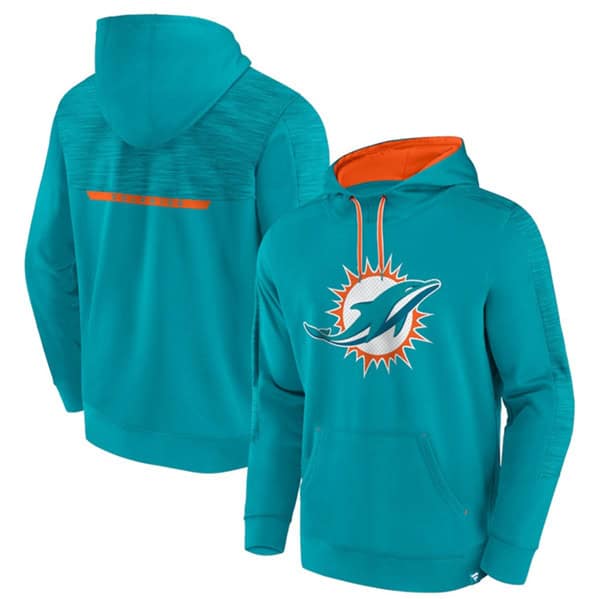 Miami Dolphins Aqua Defender Evo Pullover Hoodie