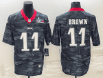 Philadelphia Eagles #11 A. J. Brown Camo Super Bowl LVII Patch Limited Stitched Jersey
