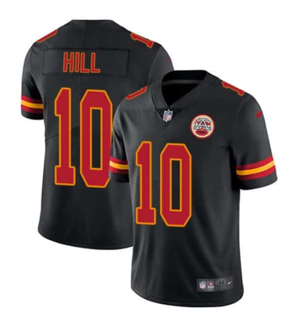 Kansas City Chiefs #10 Tyreek Hill Black Limited Stitched Jersey