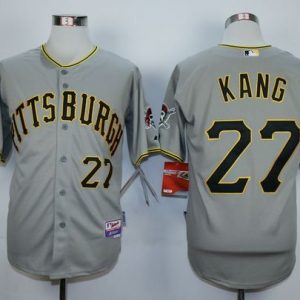 Pirates #27 Jung-Ho Kang Grey Cool Base Stitched Jersey