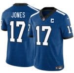 Indianapolis Colts #17 Daniel Jones Blue 2025 F.U.S.E. Throwback Vapor Limited Stitched Jersey