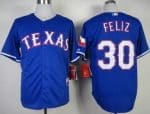 Rangers #30 Naftali Feliz Stitched Blue Cool Base Jersey