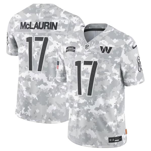 Washington Commanders #17 Terry McLaurin Arctic Camo 2024 F.U.S.E. Salute To Service Limited Stitched Jersey