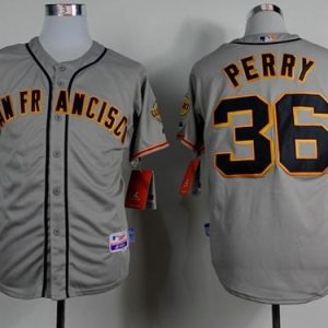 Giants #36 Gaylord Perry Grey Road Cool Base Stitched Jersey