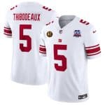 New York Giants #5 Kayvon Thibodeaux White 2024 F.U.S.E. With John Madden Patch And 100TH Season Patch Vapor Untouchable Limited Stitched Jersey