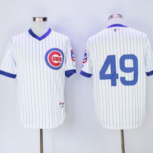 Cubs #49 Jake Arrieta White 1988 Turn Back The Clock Stitched Jersey
