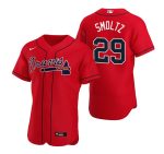 Atlanta Braves #29 John Smoltz Red Flex Base Stitched Jersey