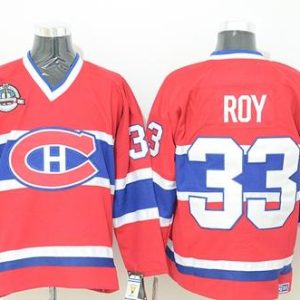 Canadiens #33 Patrick Roy Red CCM Throwback Stitched Jersey