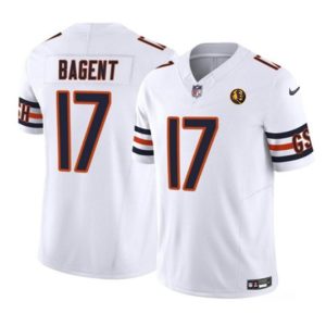 Chicago Bears #17 Tyson Bagent White 2023 F.U.S.E. With John Madden Patch Vapor Limited Stitched Jersey