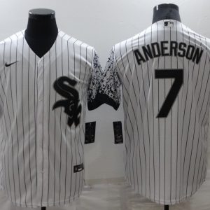 Chicago White Sox #7 Tim Anderson White City Connect Cool Base Stitched Jersey