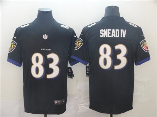 Baltimore Ravens #83 Willie Snead IV Black Vapor Untouchable Jersey