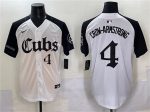 Chicago Cubs #4 Pete Crow-Armstrong White Black 'Gothic North Side Edition' Vapor Premier Limited Stitched Jersey