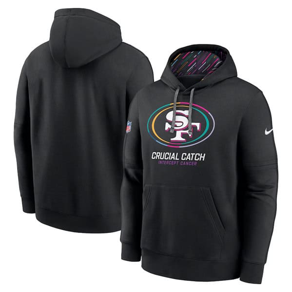 San Francisco 49ers Black 2024 Crucial Catch Club Pullover Hoodie