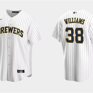 Milwaukee Brewers #38 Devin Williams White Cool Base Stitched Jersey