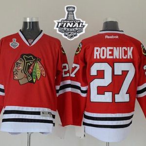 Blackhawks #27 Jeremy Roenick Red 2015 Stanley Cup Stitched Jersey