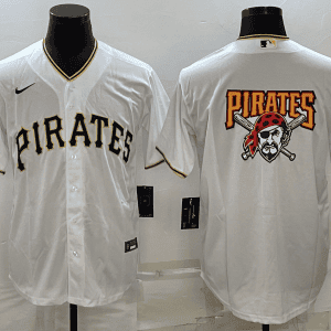 Pittsburgh Pirates White Team Big Logo Cool Base Stitched Jersey