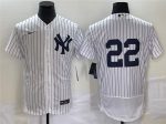 New York Yankees #22 Harrison Bader White Flex Base Stitched Jersey