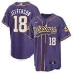 Minnesota Vikings #18 Justin Jefferson Purple Cool Base Stitched Jersey