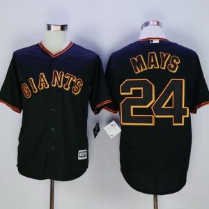 Giants #24 Willie Mays Black New Cool Base Fashion Stitched Jersey